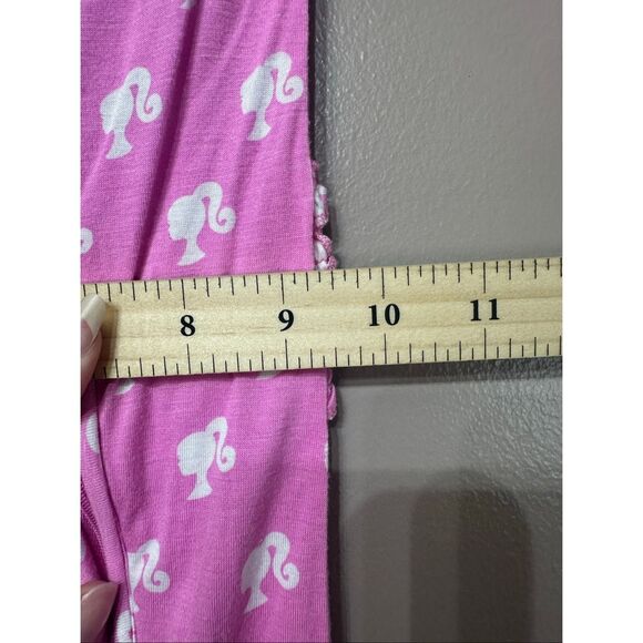 NWOT Posh Peanut x Barbie Collab Pink & White Ruffle Footsie Onesie Baby 12-18M - Picture 9 of 10
